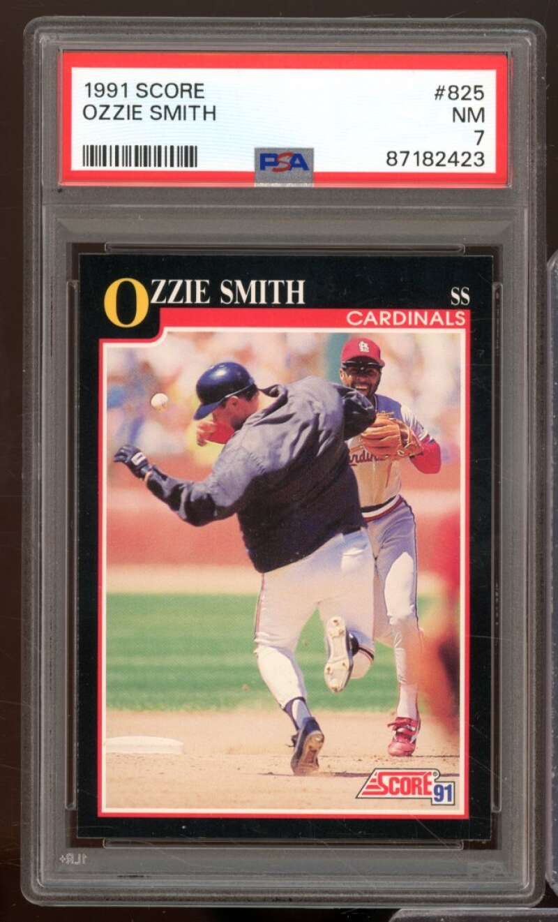 Ozzie Smith Card 1991 Score #825 PSA 7 Image 1