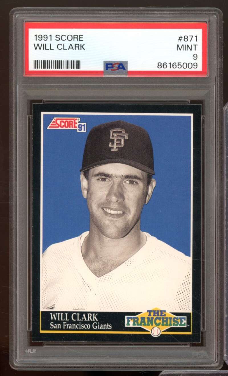 Will Clark Card 1991 Score #871 PSA 9 Image 1