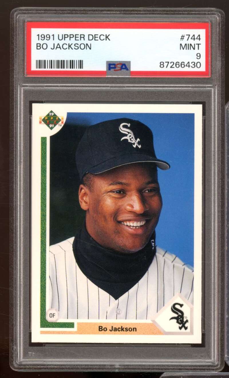 Bo Jackson Card 1991 Upper Deck #744 PSA 9 Image 1