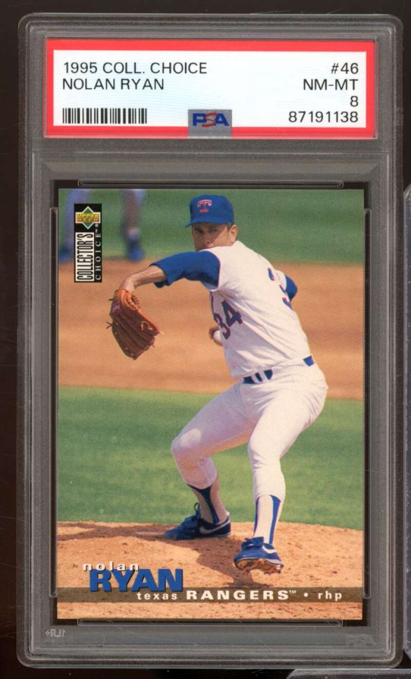 Nolan Ryan Card 1995 Collector's Choice #46 PSA 8 Image 1