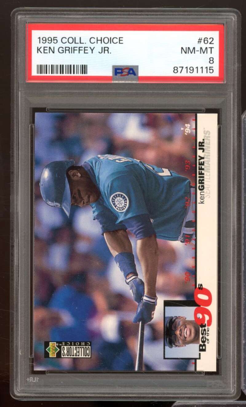 Ken Griffey Jr. Card 1995 Collector's Choice #62 PSA 8 Image 1