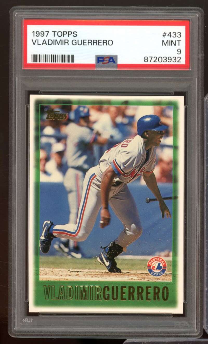 Vladimir Guerrero Card 1997 Topps #433 PSA 9 Image 1