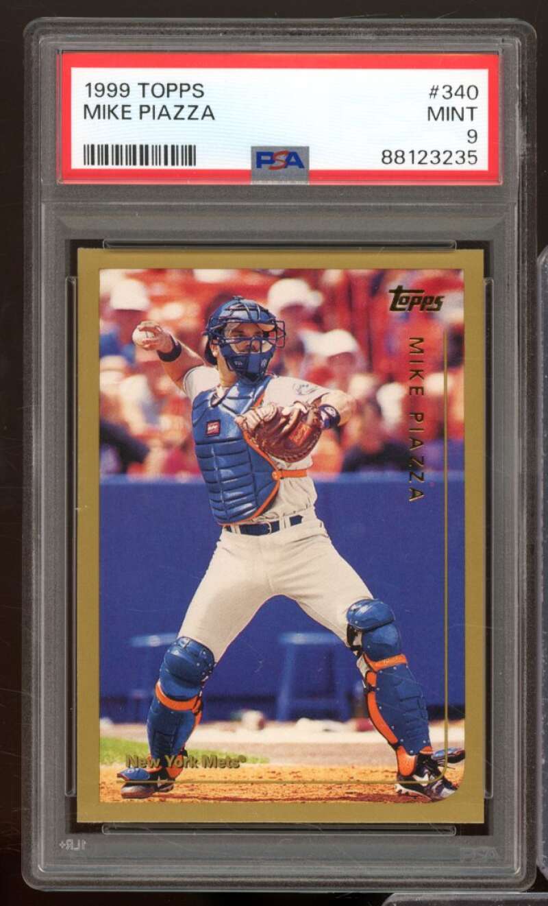 Mike Piazza Card 1999 Topps #340 PSA 9 Image 1