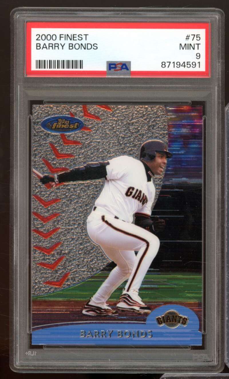 Barry Bonds Card 2000 Finest #75 PSA 9 Image 1