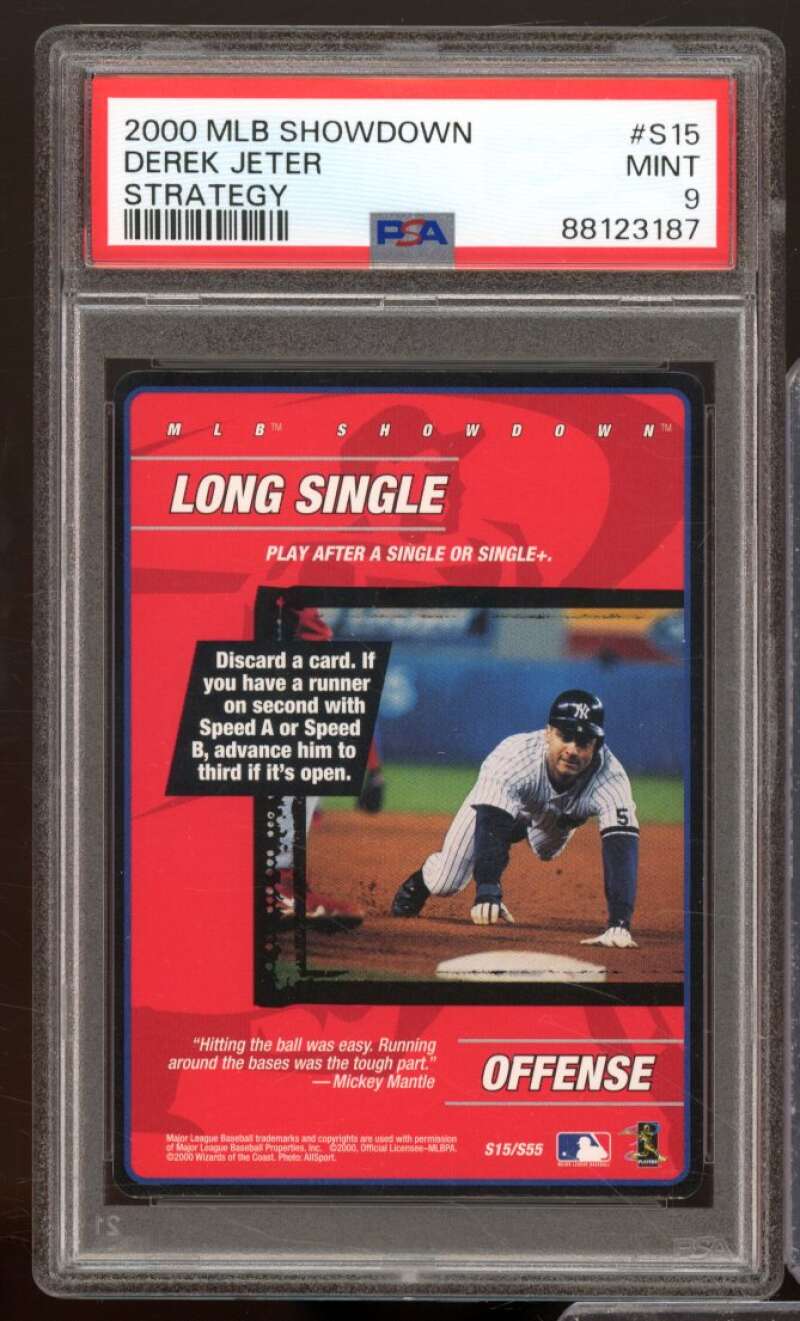 Derek Jeter Card 2000 MLB Showdown #S15 PSA 9 Image 1