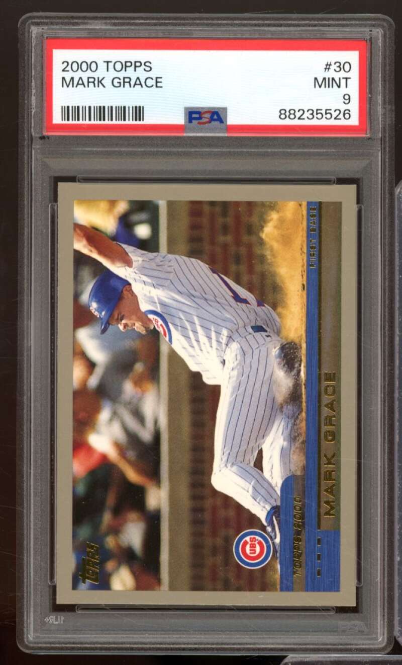 Mark Grace Card 2000 Topps #30 PSA 9 Image 1