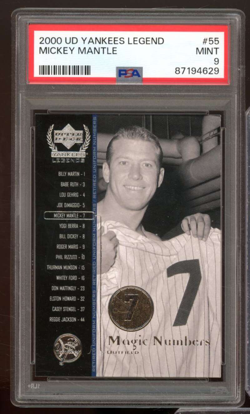 Mickey Mantle Card 2000 Upper Deck #55 PSA 9 Image 1