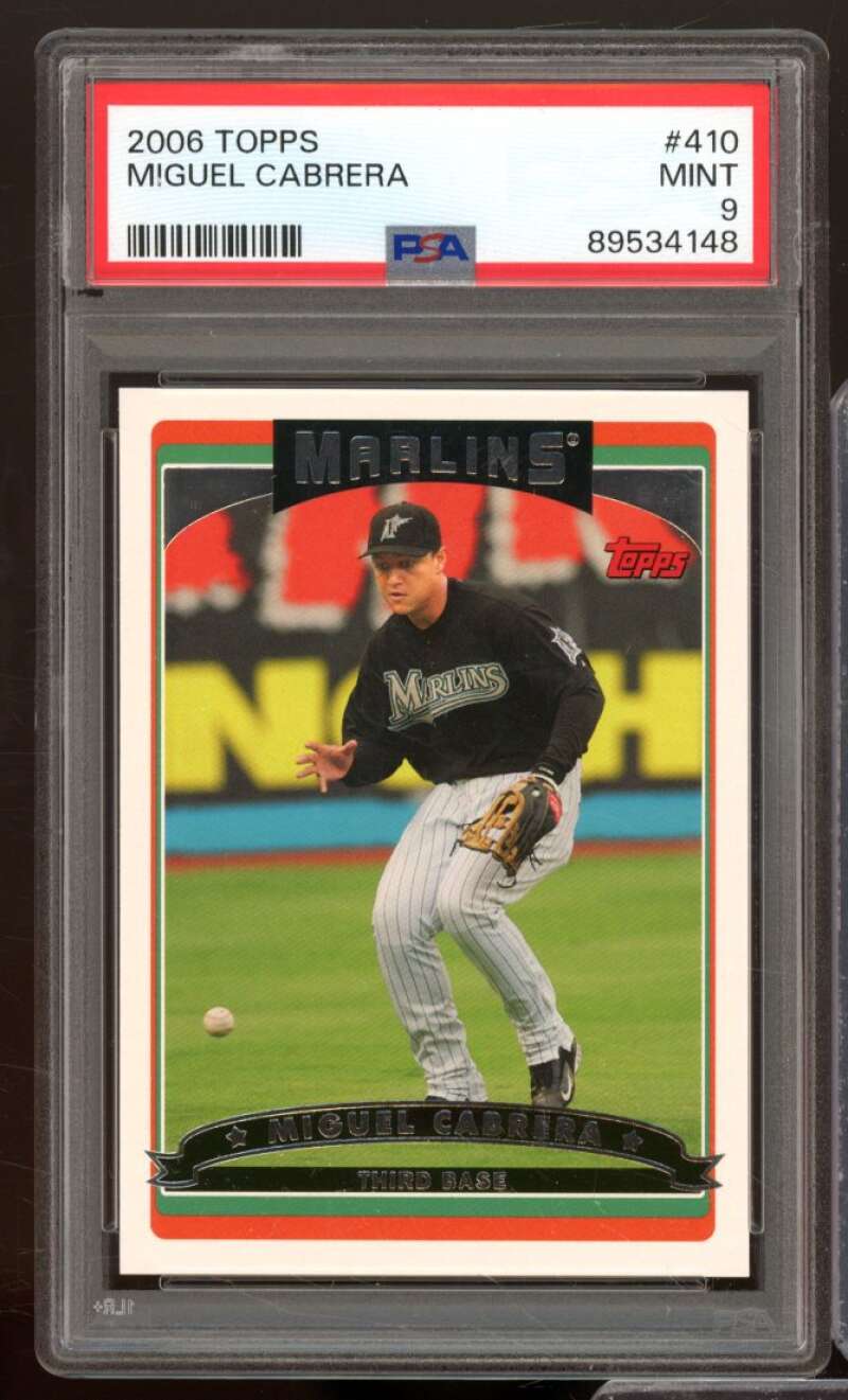 Miguel Cabrera Card 2006 Topps #410 PSA 9 Image 1