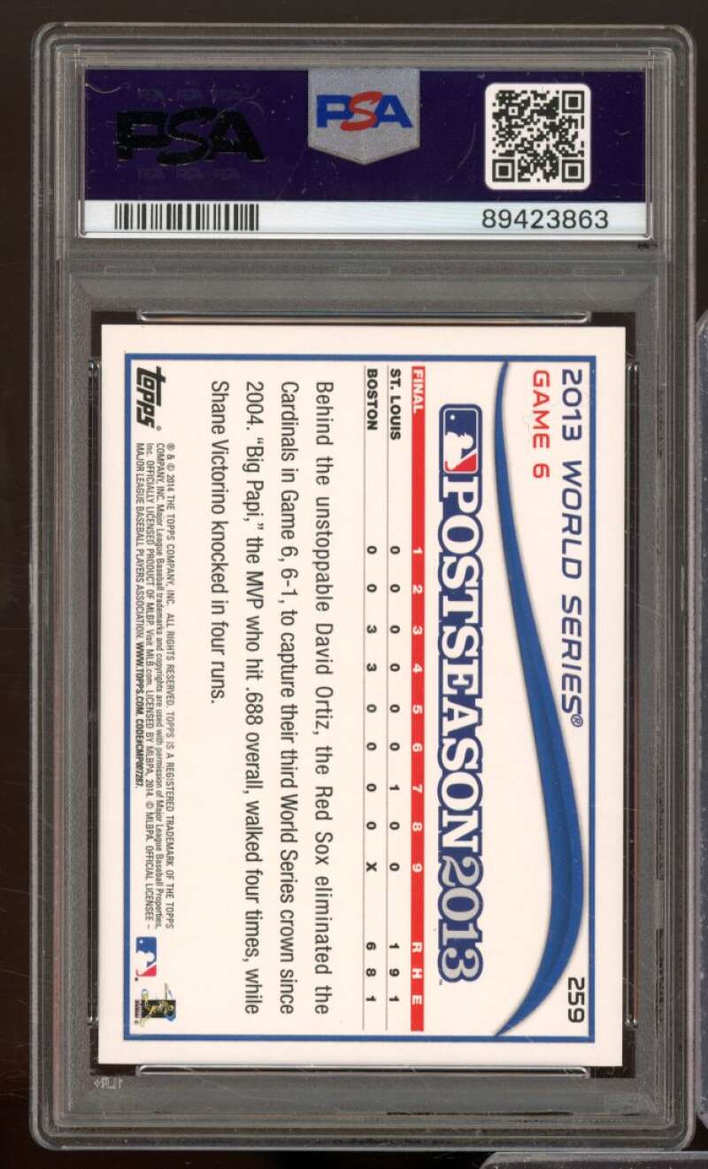 David Ortiz Card 2014 Topps #259 PSA 9 Image 2