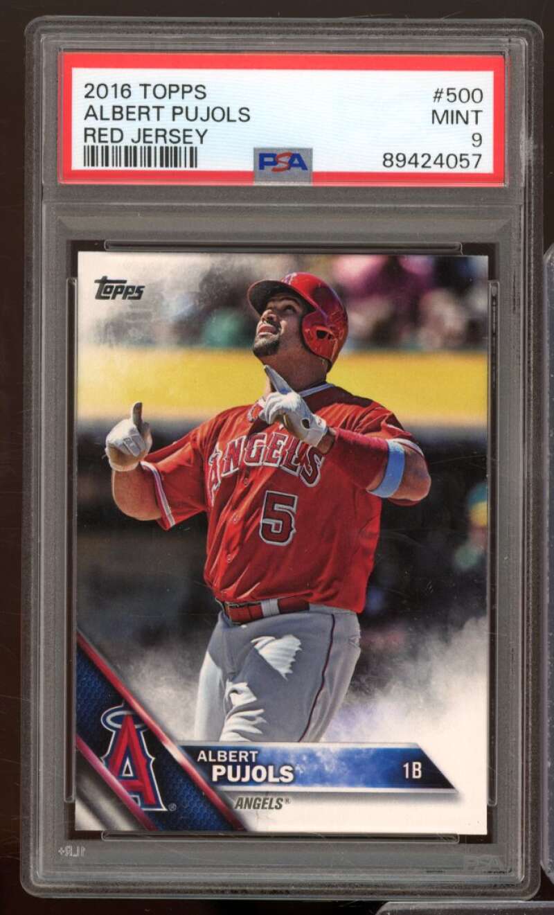 Albert Pujols Card 2016 Topps #500 PSA 9 Image 1