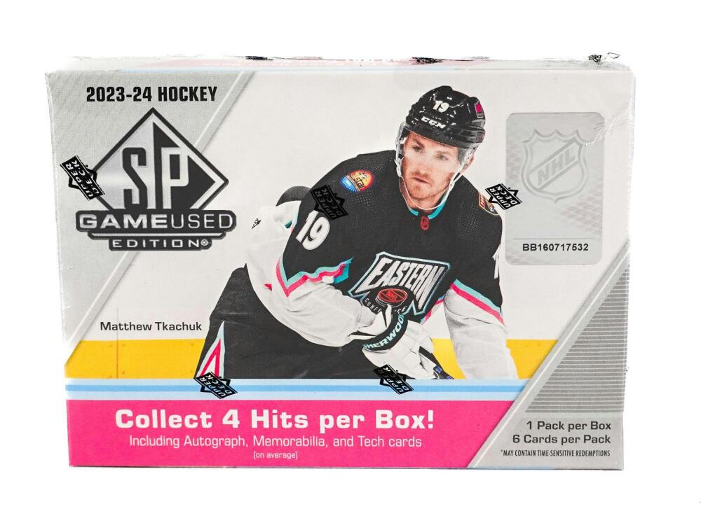 2023-24 Upper Deck SP Game Used Hockey Hobby Box Image 1