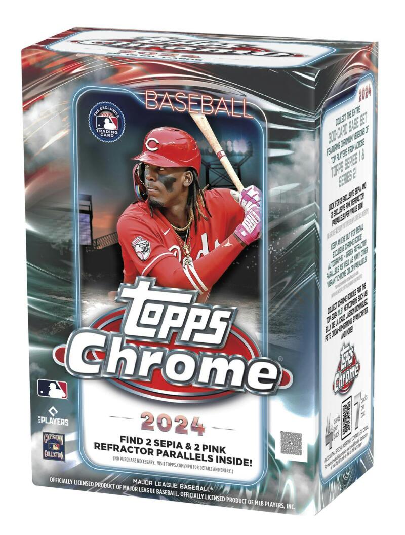 2024 Topps Chrome Baseball 7-Pack Blaster Box Image 1