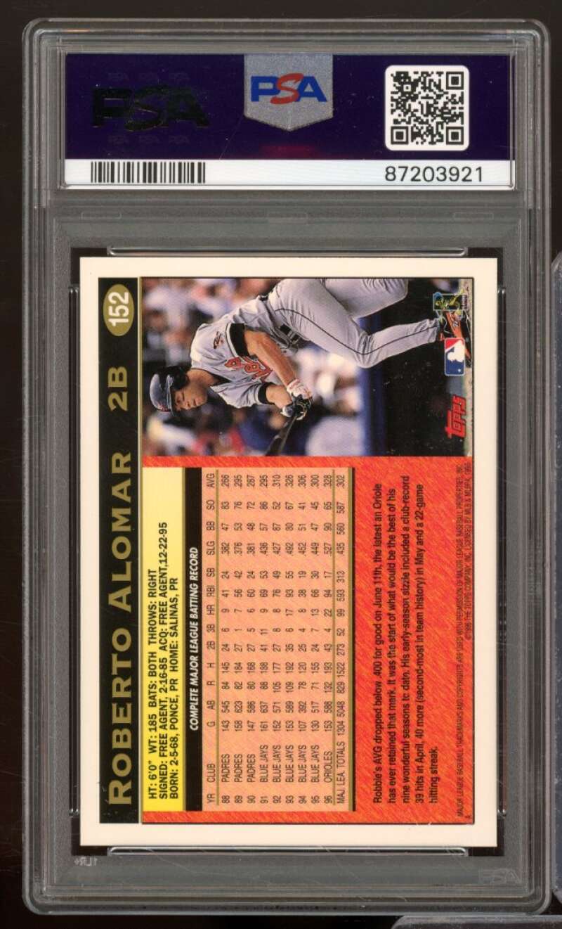 Roberto Alomar Card 1997 Topps #152 PSA 9 Image 2