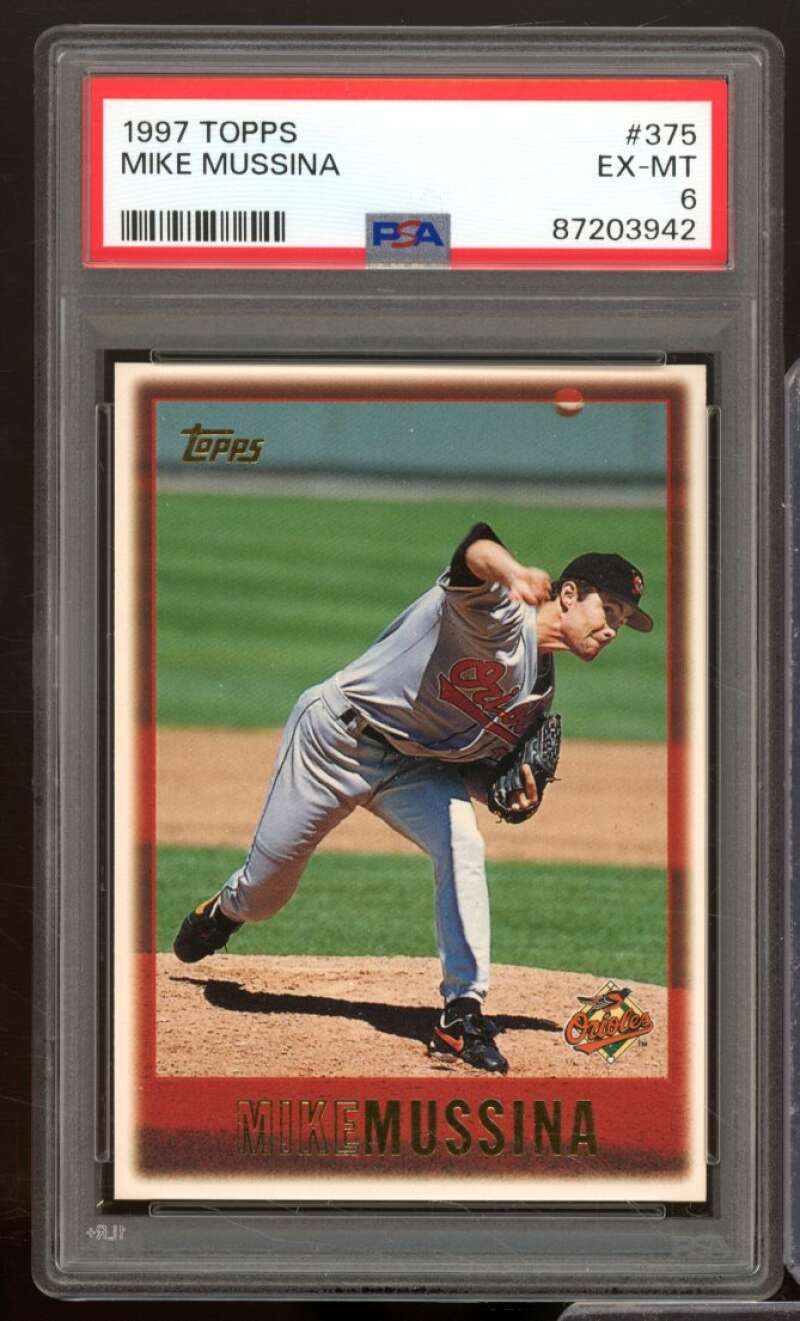 Mike Mussina Card 1997 Topps #375 PSA 6 Image 1