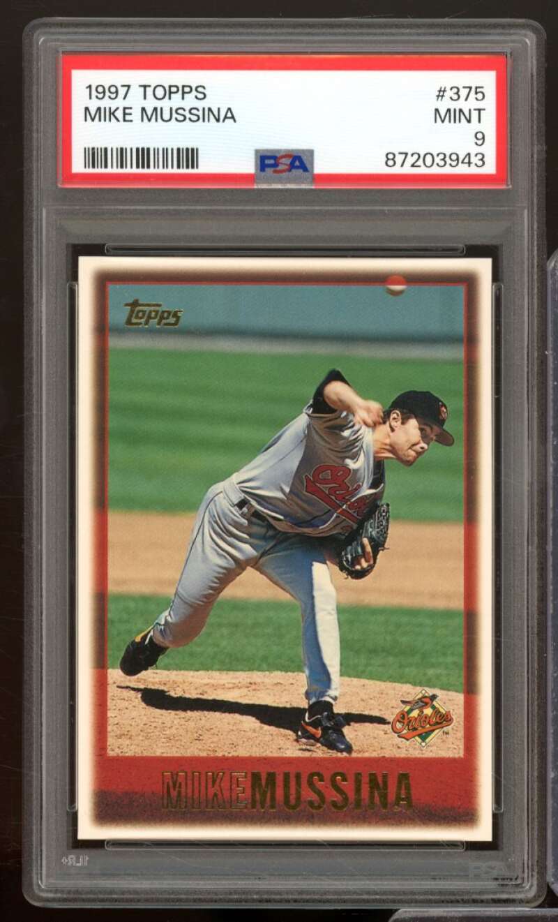 Mike Mussina Card 1997 Topps #375 PSA 9 Image 1