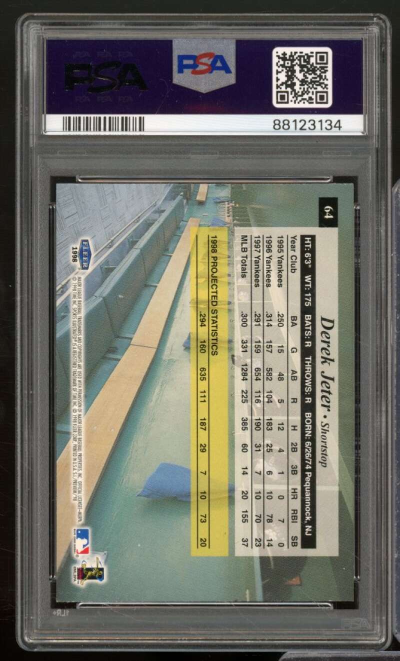 Derek Jeter Card 1998 Sports Illustrated #64 PSA 9 Image 2