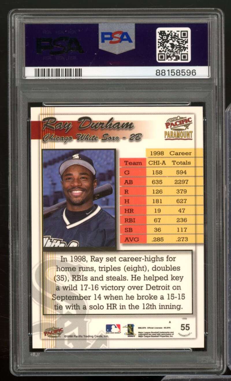 Ray Durham Card 1999 Pacific Paramount #55 PSA 6 Image 2