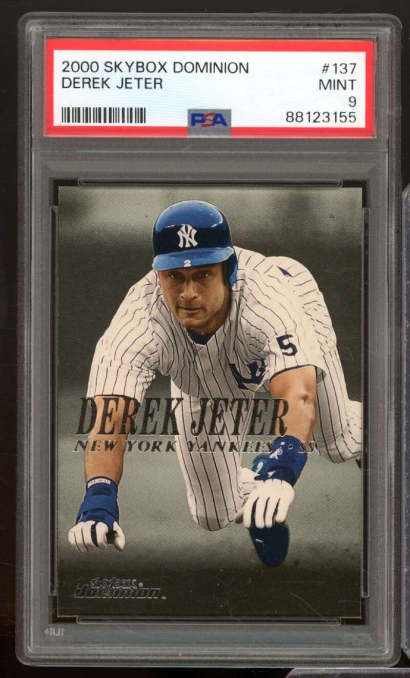 Derek Jeter Card 2000 Skybox Dominion #137 PSA 9 Image 1