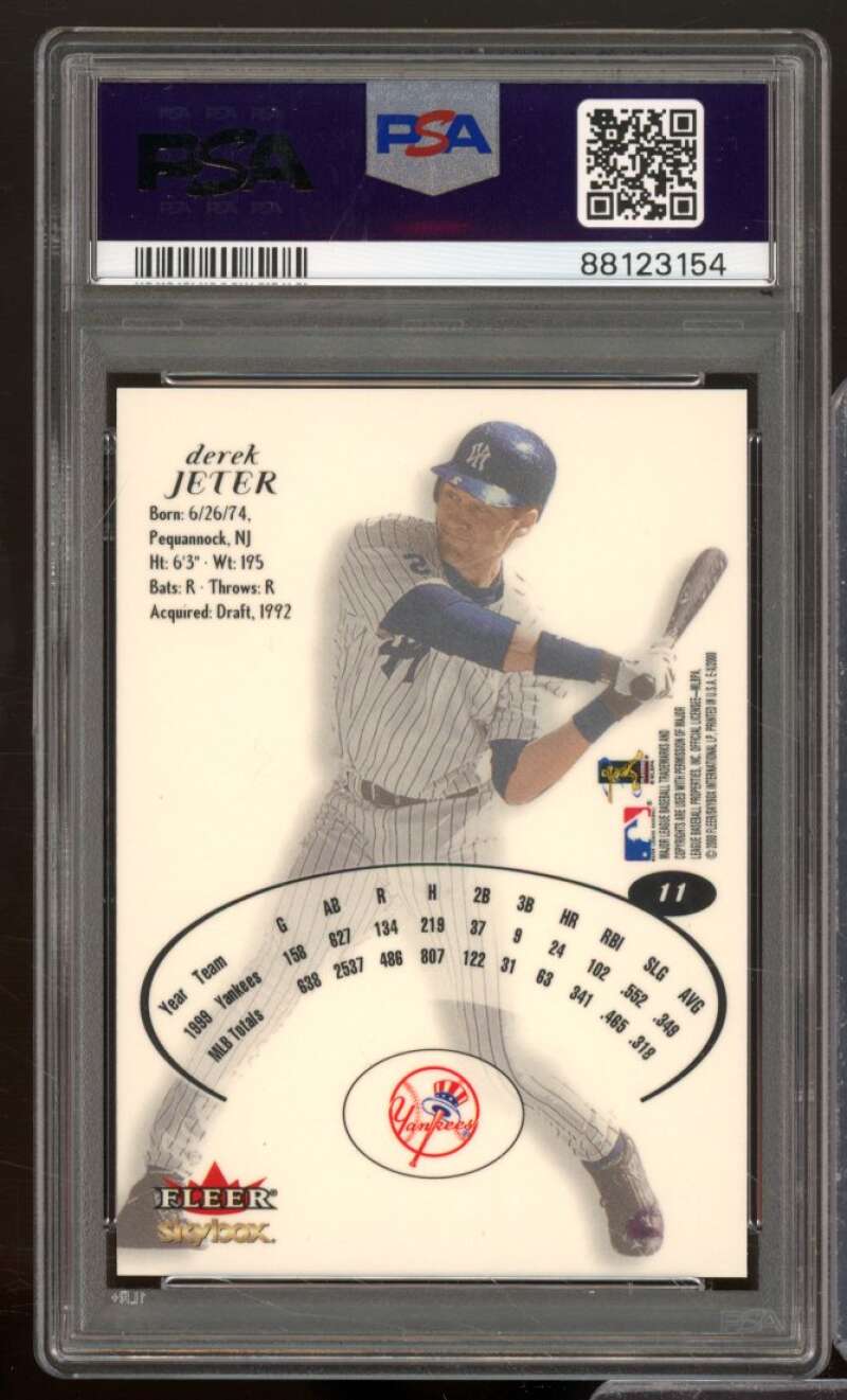 Derek Jeter Card 2000 Skybox E-X #11 PSA 6 Image 2