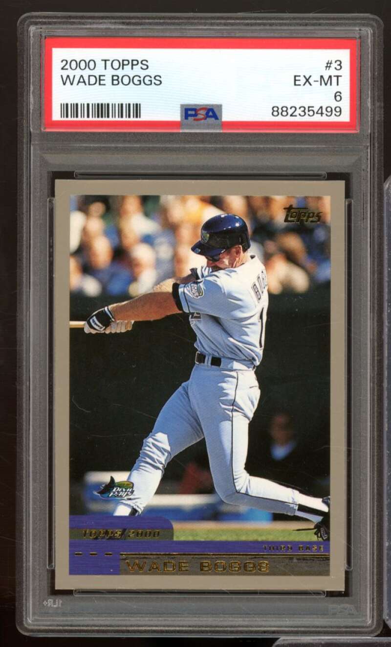 Wade Boggs Card 2000 Topps #3 PSA 6 Image 1