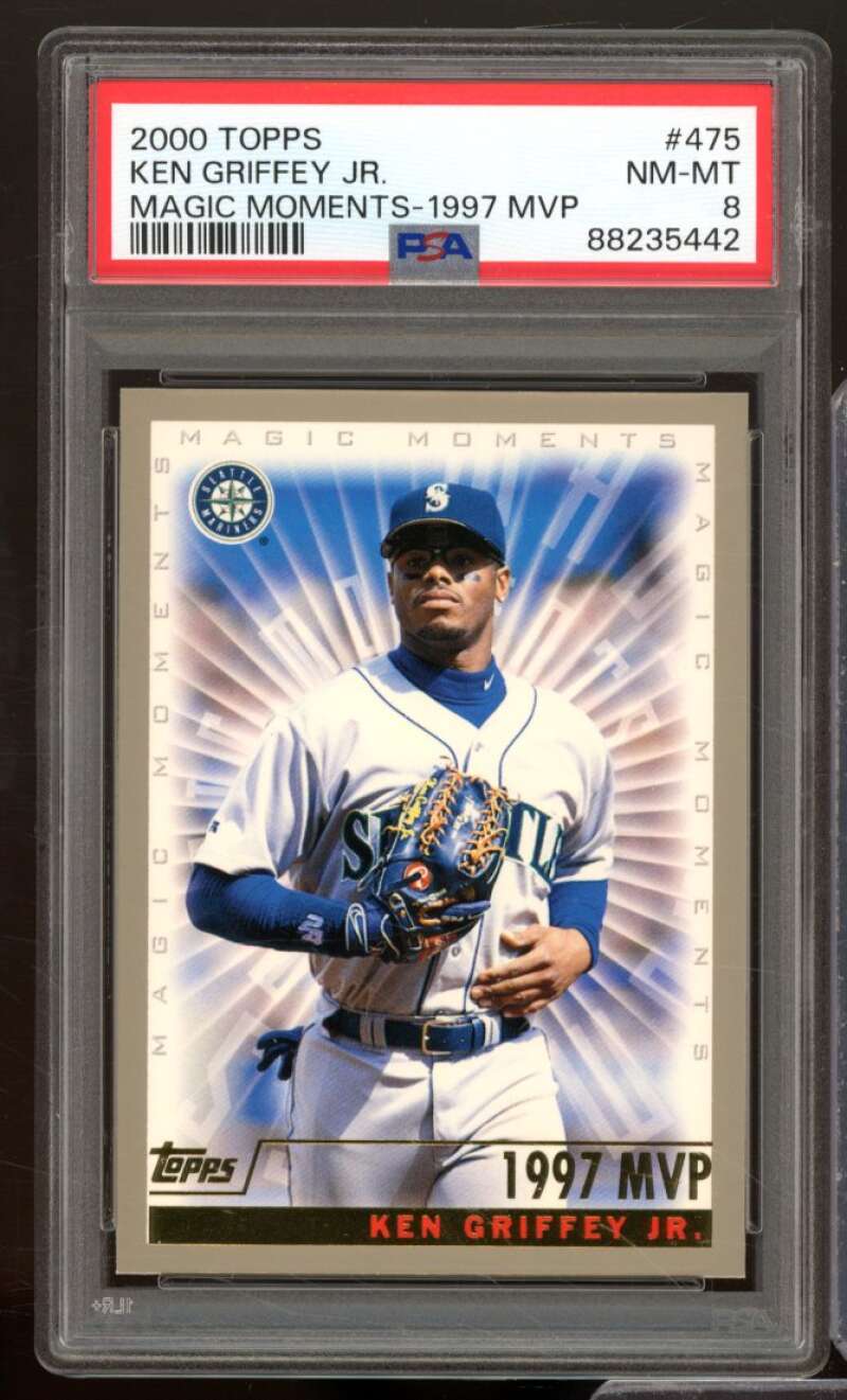 Ken Griffey Jr. Card 2000 Topps #475 PSA 8 Image 1