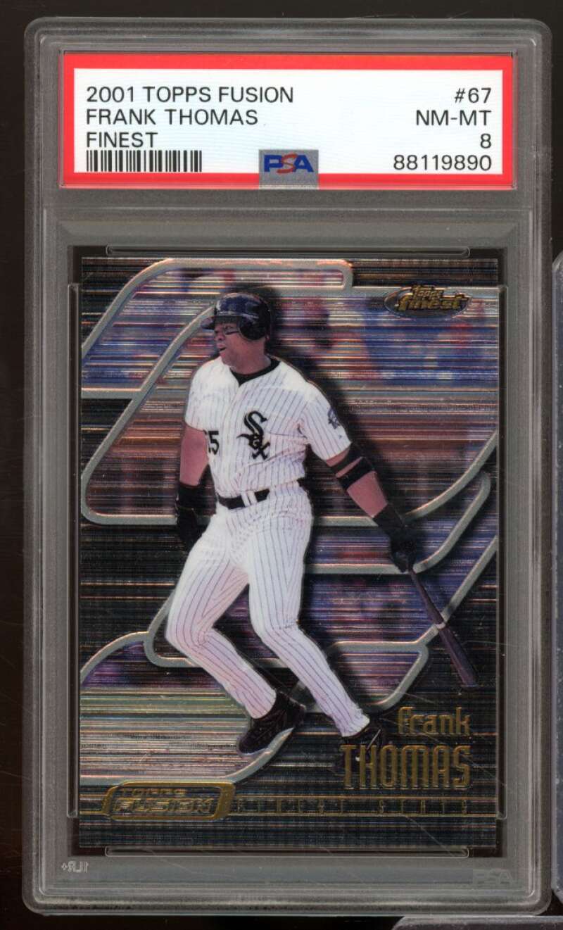 Frank Thomas Card 2001 Topps Fusion #67 PSA 8 Image 1