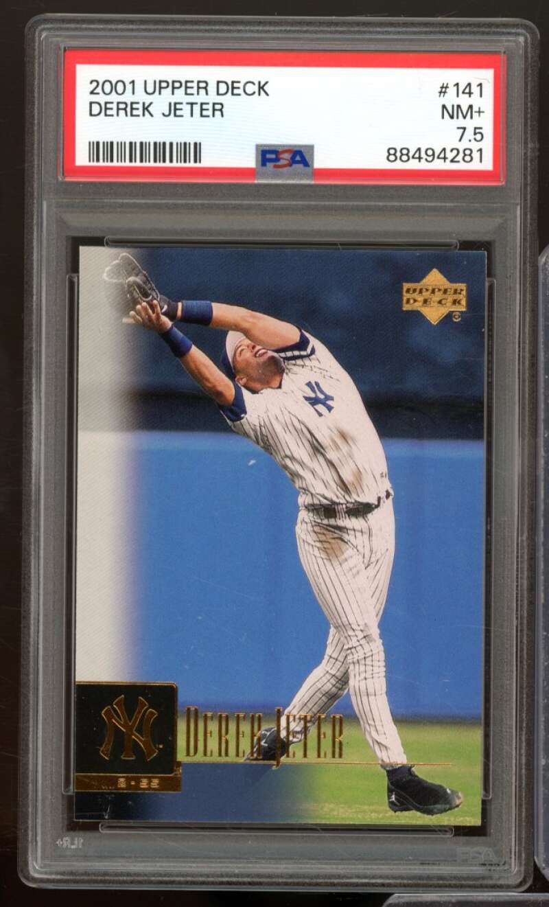 Derek Jeter Card 2001 Upper Deck #141 PSA 7.5 Image 1