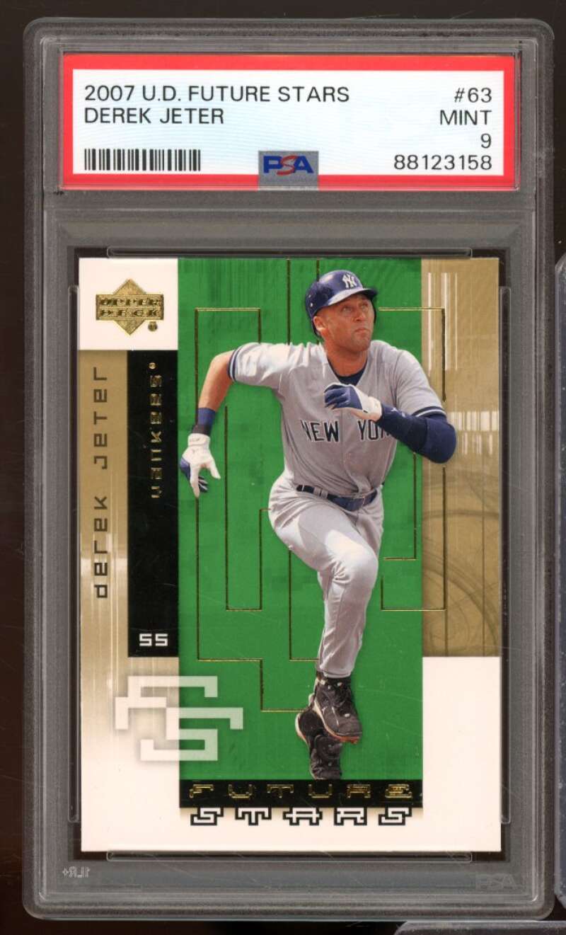 Derek Jeter Card 2007 U.D. Future Stars #63 PSA 9 Image 1