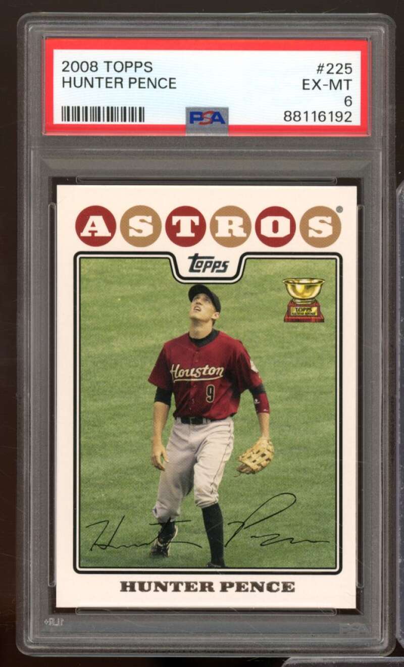 Hunter Pence Card 2008 Topps #225 PSA 6 Image 1