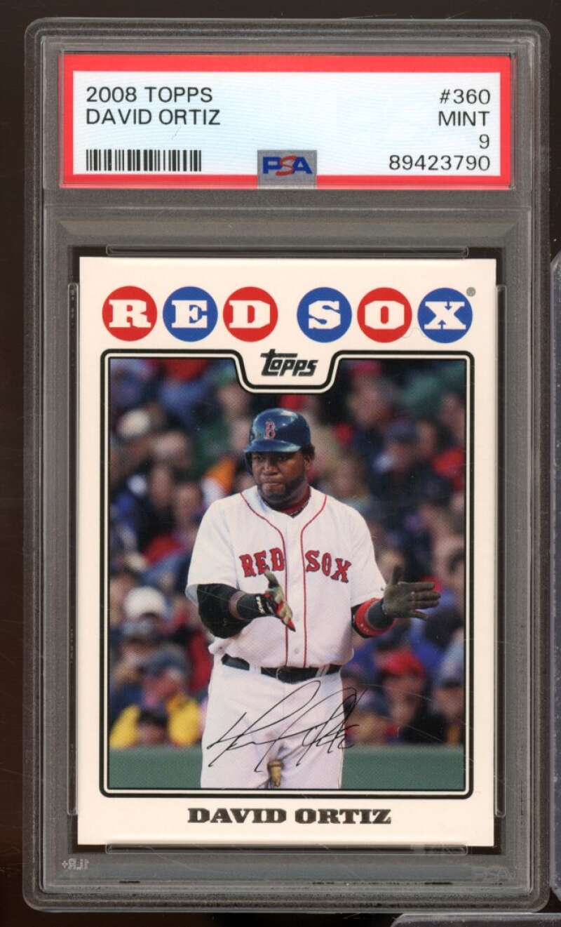 David Ortiz Card 2008 Topps #360 PSA 9 Image 1