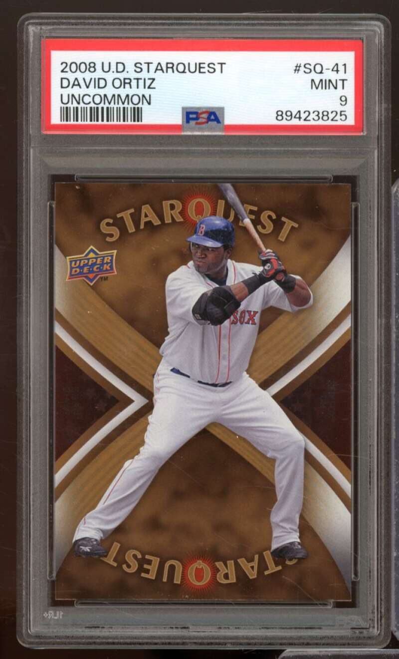 David Ortiz Card 2008 U.D. Starquest Uncommon #SQ-41 PSA 9 Image 1