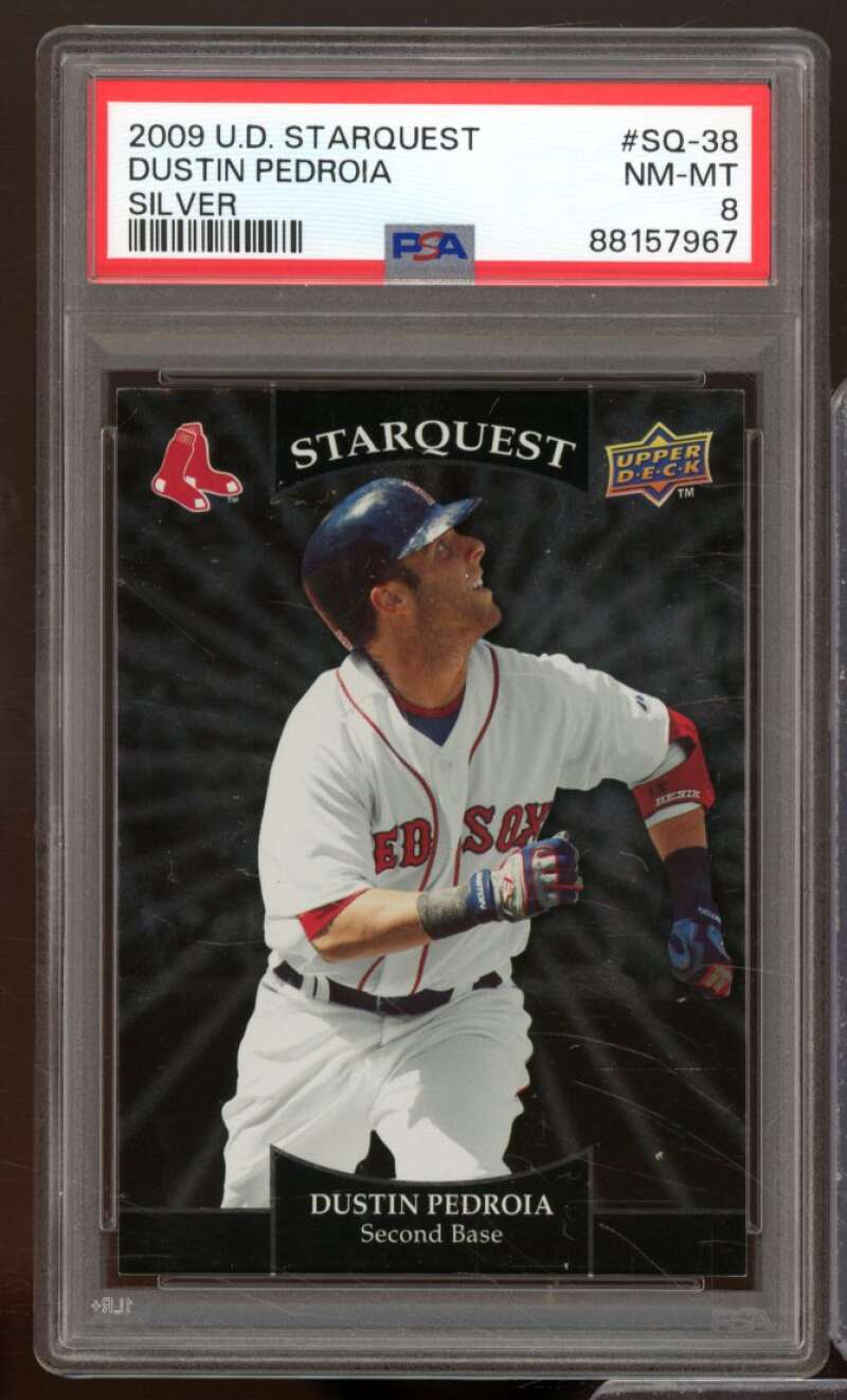 Dustin Pedroia Card 2009 U.D. Starquest #SQ-38 PSA 8 Image 1