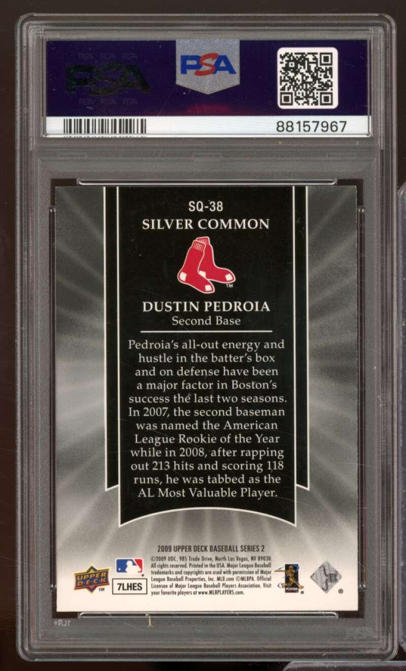 Dustin Pedroia Card 2009 U.D. Starquest #SQ-38 PSA 8 Image 2