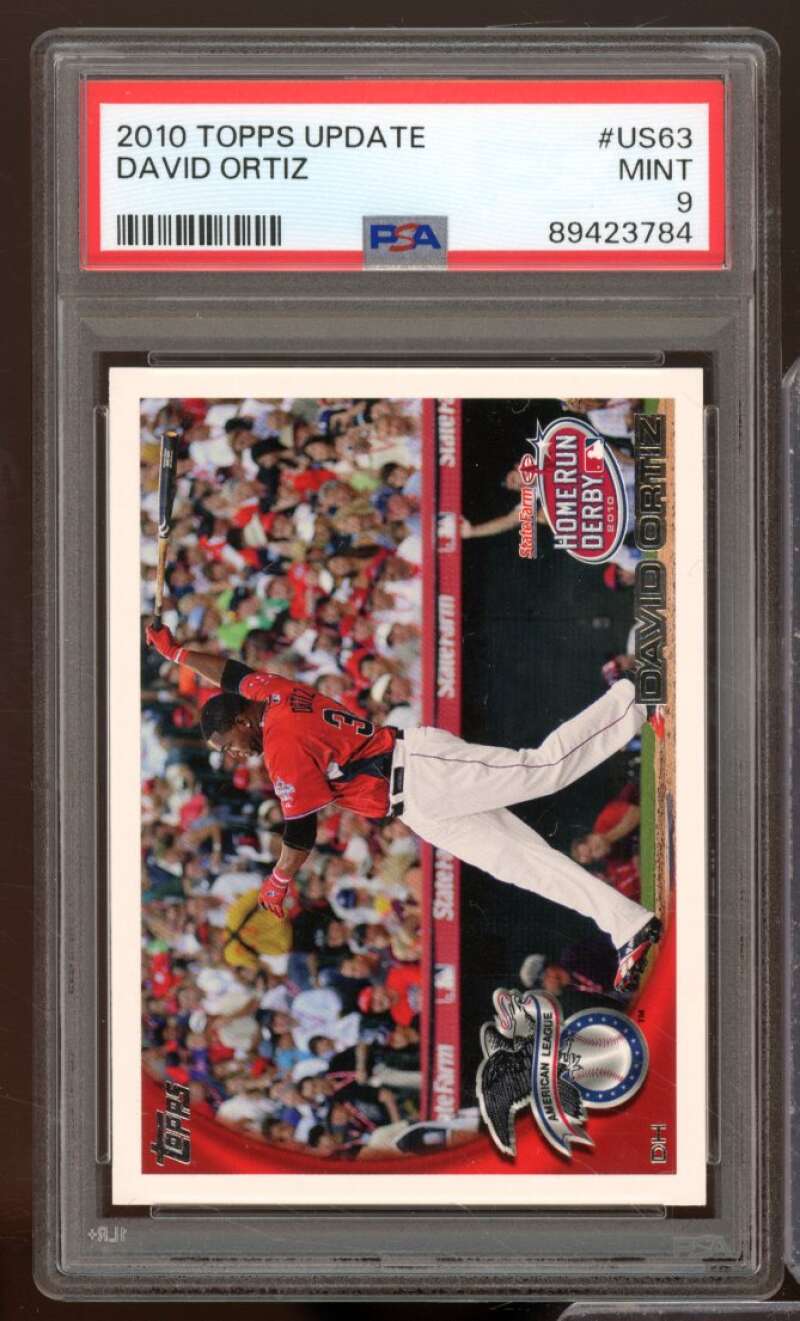 David Ortiz Card 2010 Topps Update #US63 PSA 9 Image 1