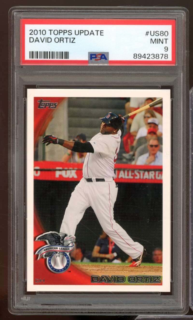 David Ortiz Card 2010 Topps Update #US80 PSA 9 Image 1