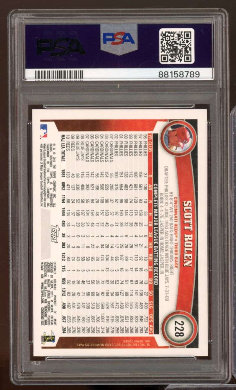 Scott Rolen Card 2011 Topps Diamond Anniversary Factory Set Limited #228 PSA 6 Image 2