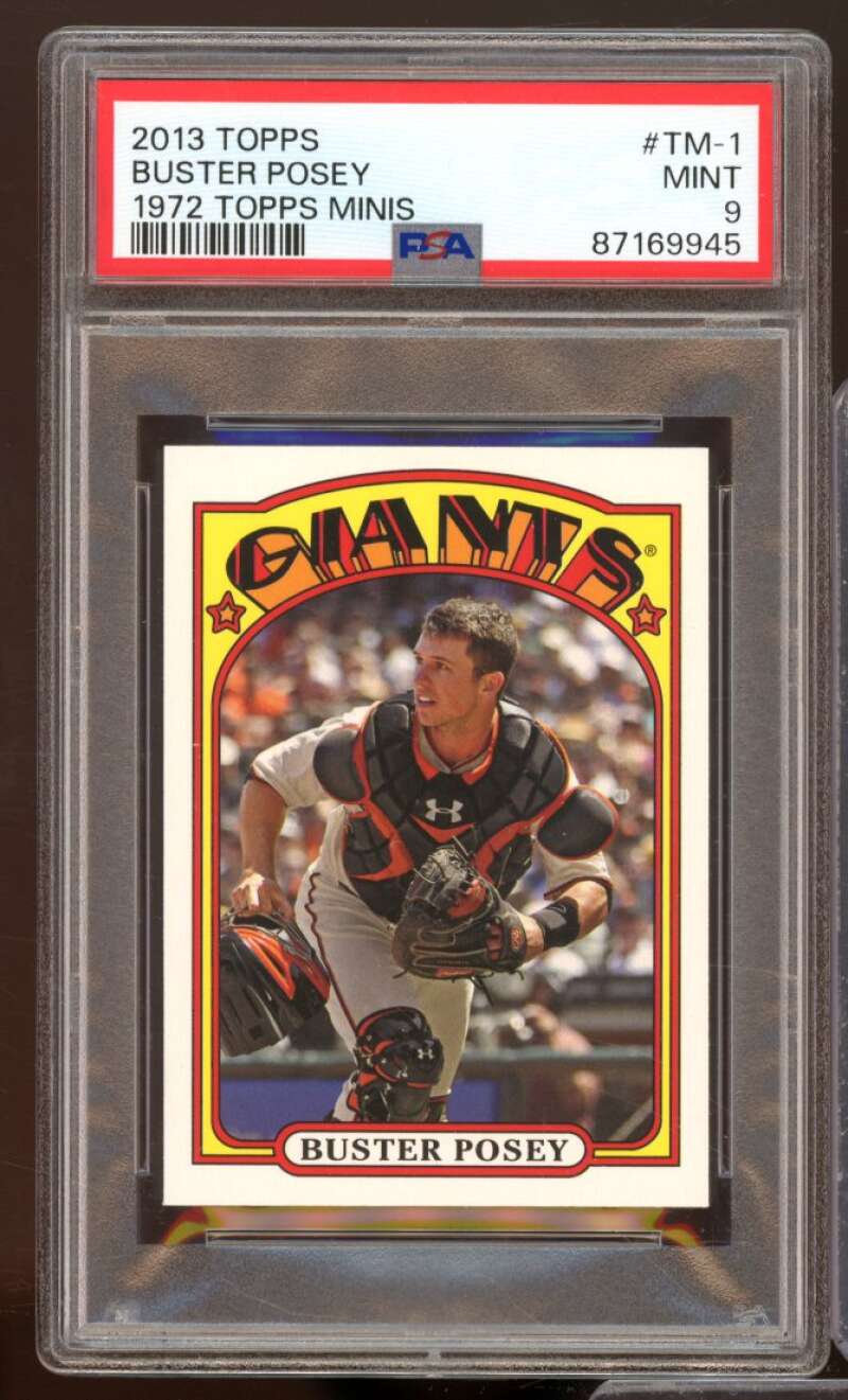 Buster Posey Card 2013 Topps Minis #TM-1 PSA 9 Image 1