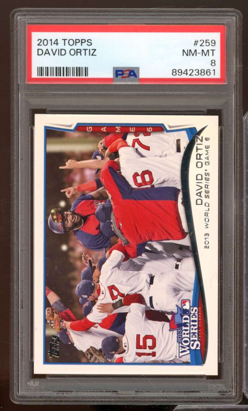 David Ortiz Card 2014 Topps #259 PSA 8 Image 1