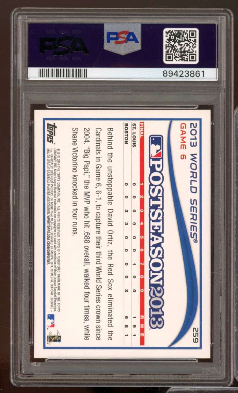 David Ortiz Card 2014 Topps #259 PSA 8 Image 2