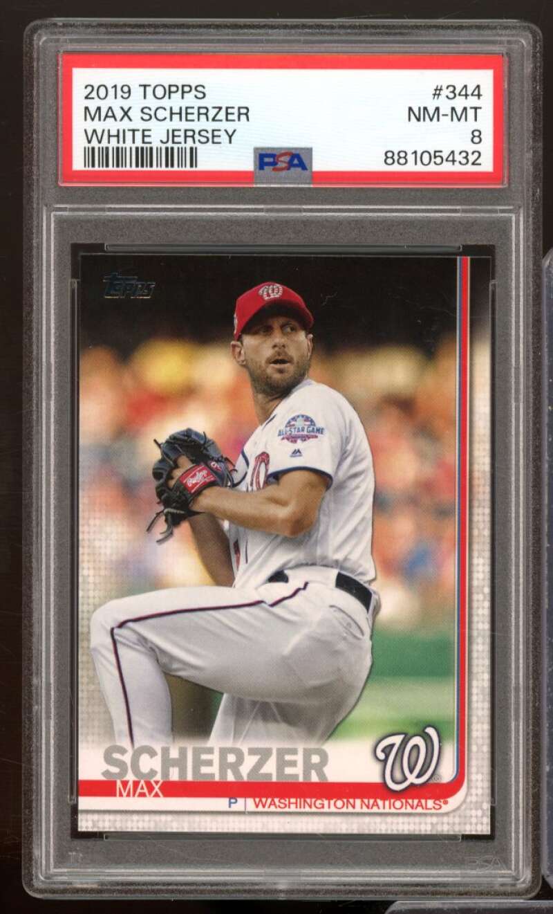 Max Scherzer Card 2019 Topps #344 PSA 8 Image 1