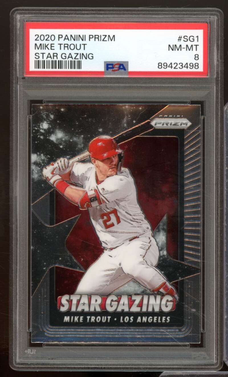 Mike Trout Card 2020 Panini Prizm #SG1 PSA 8 Image 1