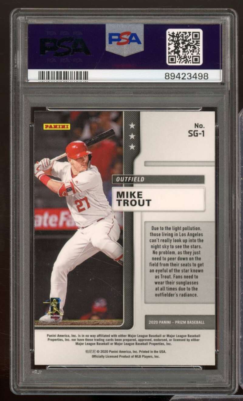 Mike Trout Card 2020 Panini Prizm #SG1 PSA 8 Image 2