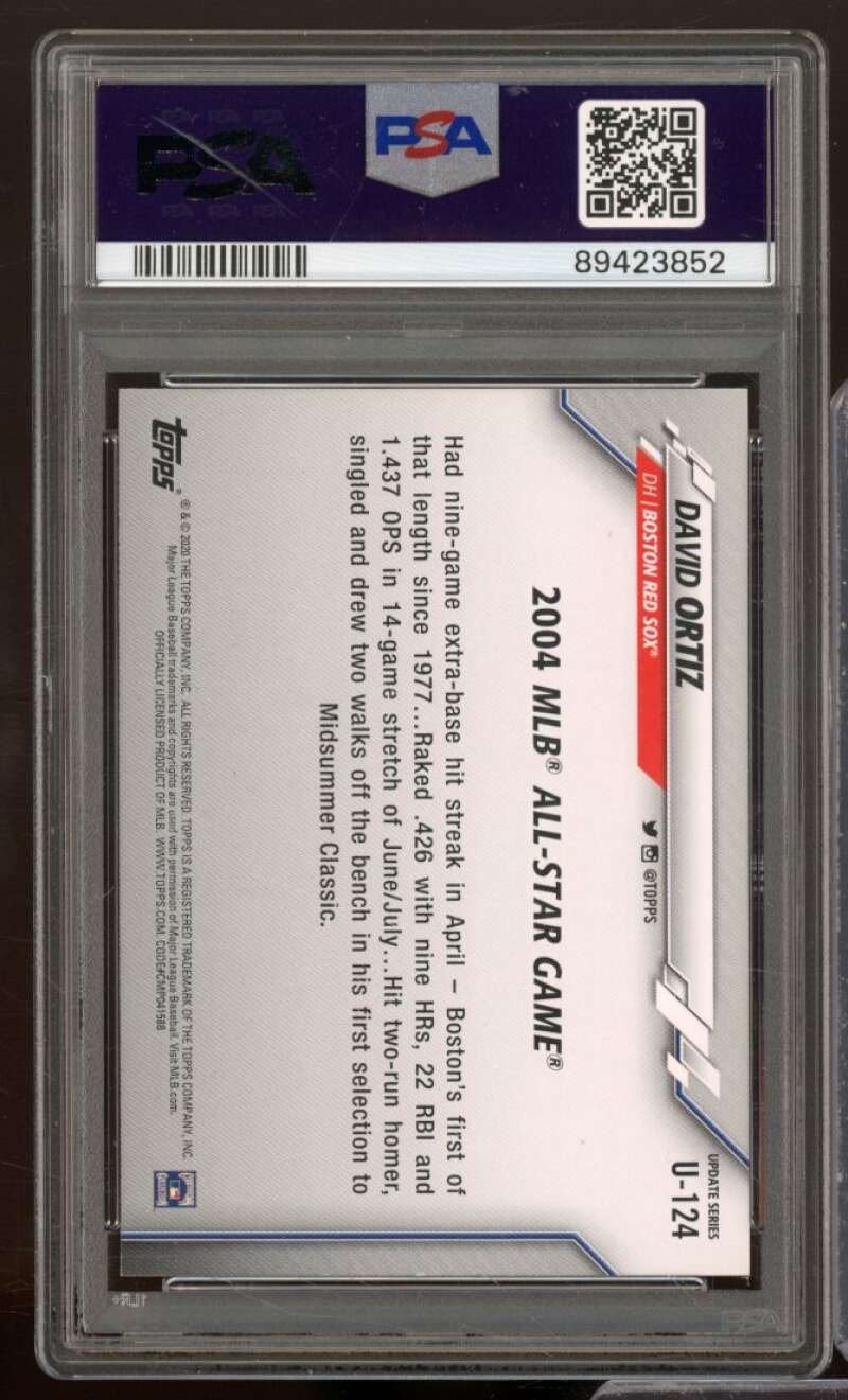 David Ortiz Card 2020 Topps Update #U124 PSA 9 Image 2