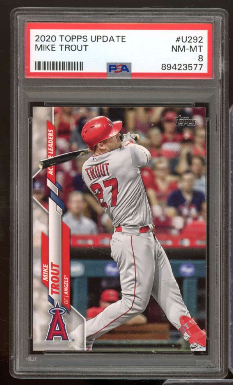 Mike Trout Card 2020 Topps Update #U292 PSA 8 Image 1