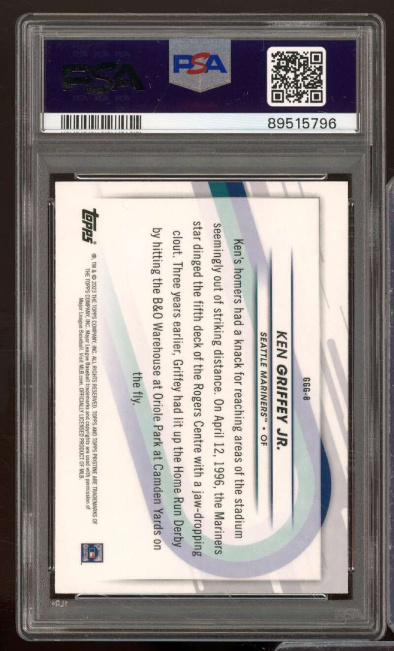 Ken Griffey Jr. Card 2023 Topps Pristine Going Going Gone #GGG8 PSA 8 Image 2