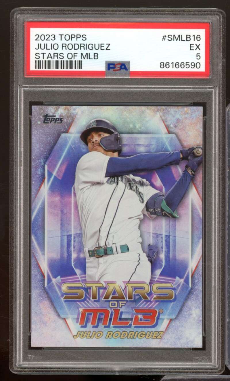 Julio Rodriguez Card 2023 Topps Stars Of Mlb #SMLB16 PSA 5 Image 1