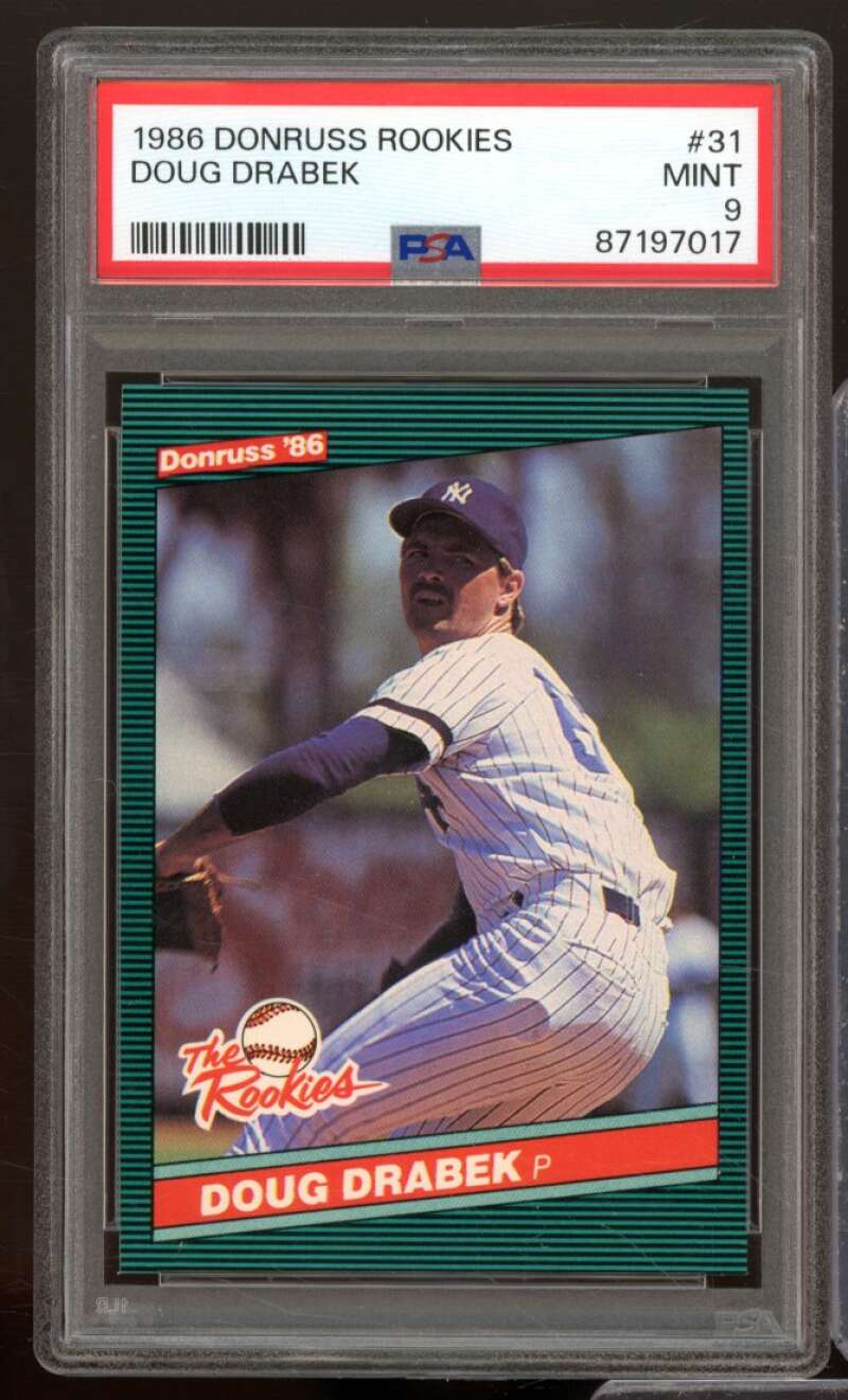 Doug Drabek Rookie Card 1986 Donruss The Rookies #31 PSA 9 Image 1