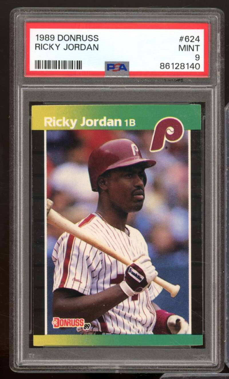 Ricky Jordan Rookie Card 1989 Donruss #624 PSA 9 Image 1