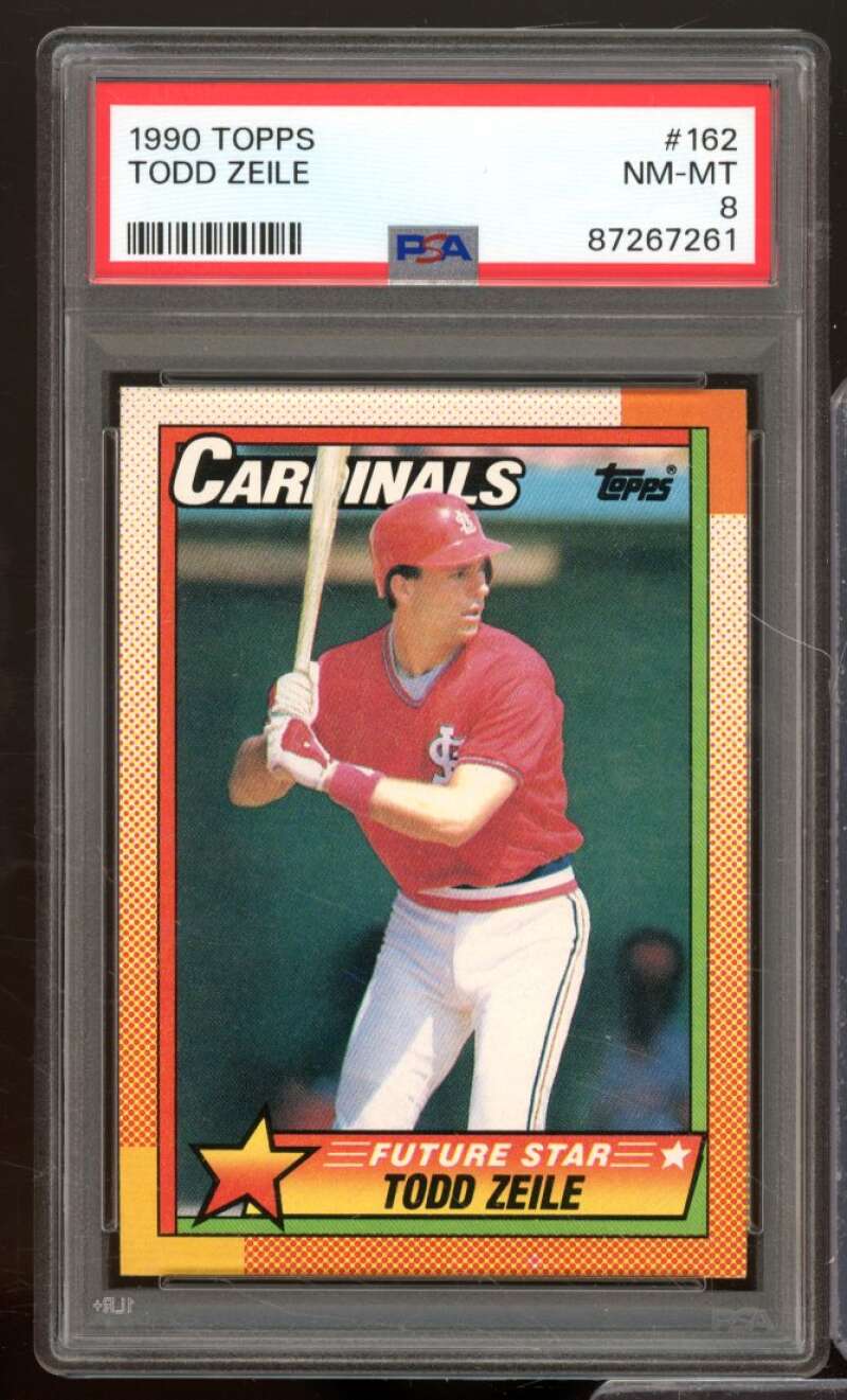 Todd Zeile Rookie Card 1990 Topps #162 PSA 8 Image 1