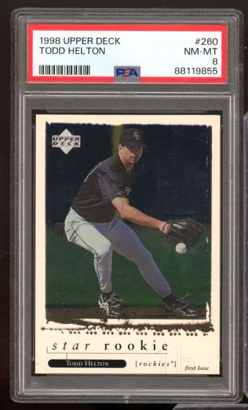 Todd Helton Card 1998 Upper Deck #260 PSA 8 Image 1